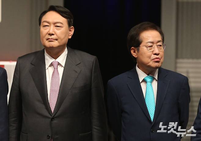 국민의힘 윤석열, 홍준표 대선 경선후보. 국회사진취재단