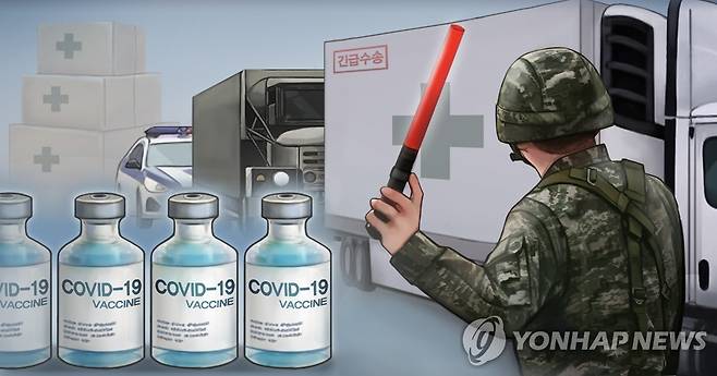 군 코로나19 백신 수송 작전 (PG) [홍소영 제작] 일러스트
