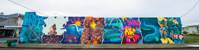 뉴질랜드 남섬의 리버턴 지역의 거리 예술 작품ⓒOcean Mead