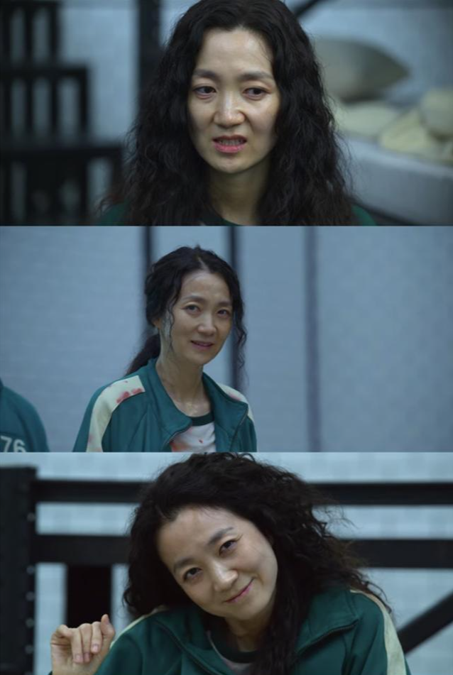 '오징어 게임'에 한미녀가 등장하는 장면들. 넷플릭스 제공