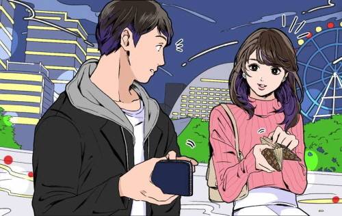 여성이 더치페이 하는 모습을 그린 일러스트. R25캡처
