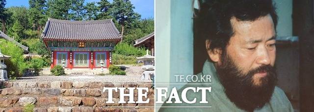 삼척시 사찰(왼쪽)에서 수련생활을 했다는 심무정(오른쪽) 씨는 현재 지역을 떠난 상태로 알려졌다./주현웅 기자
