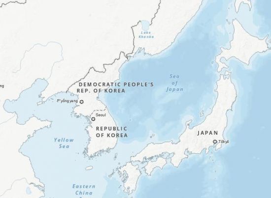 일본해 단독 표기한 유엔 사이트 [이미지출처=유엔 지리공간 사이트]