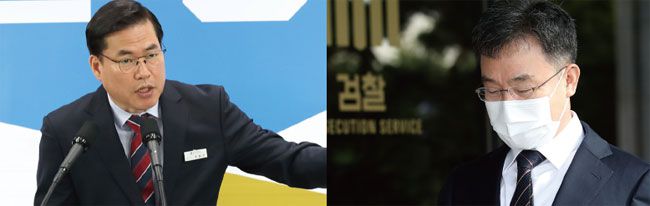 유동규 전 성남도시개발공사 기획본부장(왼쪽)과 화천대유 대주주 김만배씨. /뉴시스