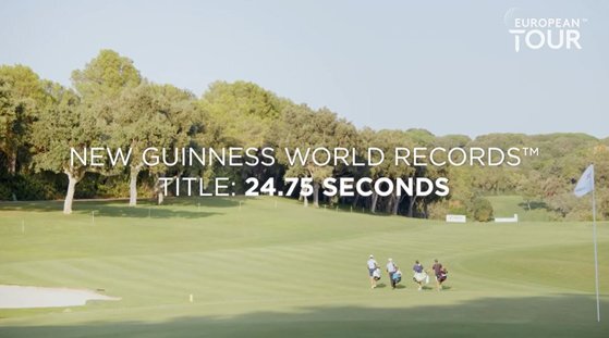 유러피언투어에서 활약중인 네 명의 골퍼가 세계에서 가장 빠른 홀 아웃 기록을 세웠다. [사진 유러피언투어]