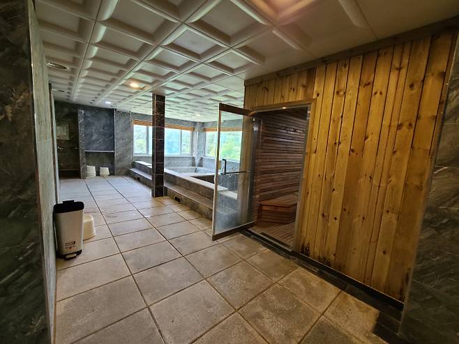 메딜런스 남양주 트레이닝센터의 사우나 시설.