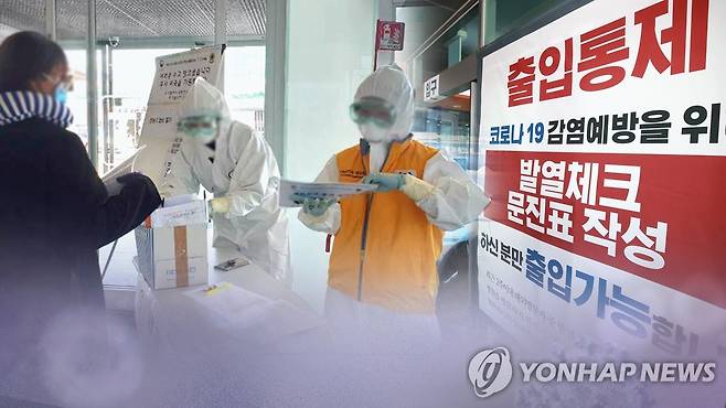 코로나19로 병원 안내하는 의료진 모습 (CG) [연합뉴스TV 제공]