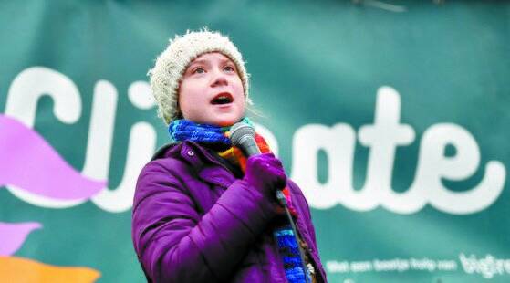 스웨덴의 환경운동가 그레타 툰베리가 지난해 3월 벨기에 브리셸의 한 시위에서 발언하고 있다.[AFP=연합뉴스]