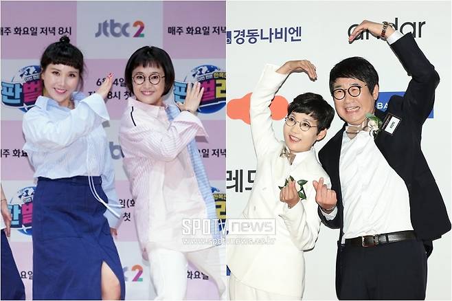 ▲ 신봉선 송은이(왼쪽), 최양락 팽현숙. ⓒ스포티비뉴스DB, JTBC 제공