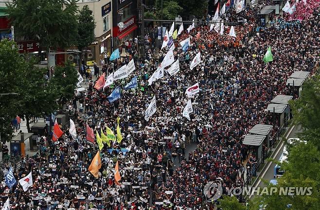 민주노총 대규모 집회 [연합뉴스 자료사진]