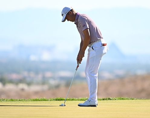 2021년 미국프로골프(PGA) 투어 더 CJ컵 대회에 출전한 저스틴 토마스가 퍼팅을 하고 있는 모습이다. 사진제공=게티 이미지 for 더 CJ컵