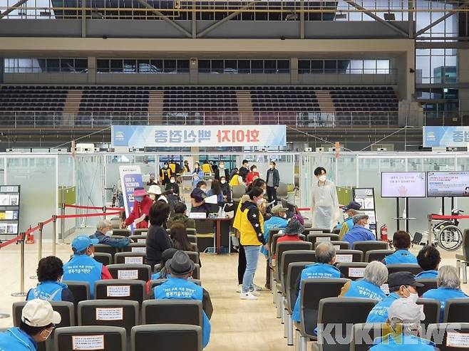 천안시 예방접종대응추진단 활동 모습.