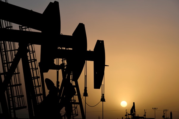 미국 텍사스 미들랜드에서 석유 시추 작업이 진행되고 있다.
