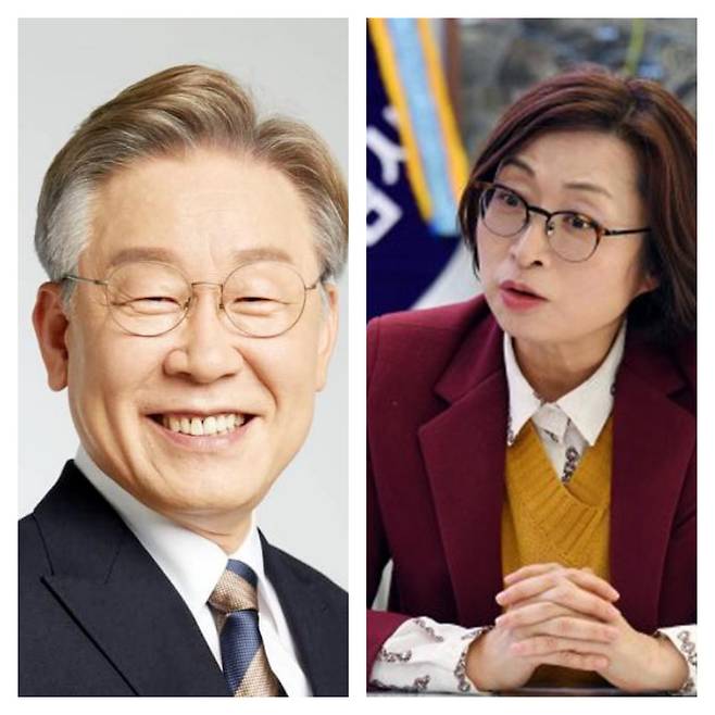 이재명 경기지사(왼쪽)과 은수미 성남시장(오른쪽)