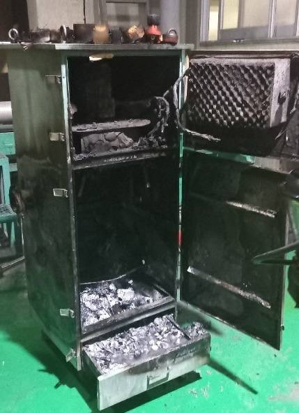 군위군 한 알루미늄 공장에서 화재가 발생해 집진기가 불에 탔다. (사진=경북소방본부 제공) *재판매 및 DB 금지