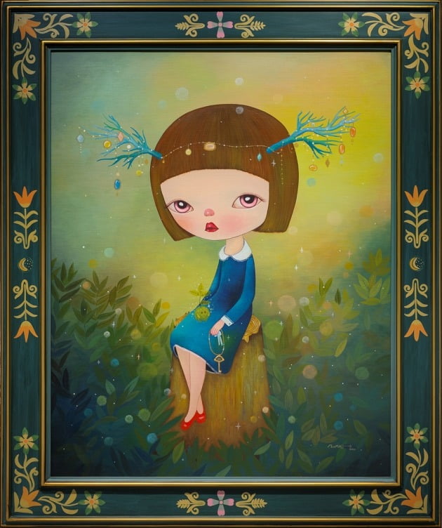 문승연. SeungYeon MOON
Forest child_Acrylic On Canvas, Wood Frame_111x93cm_2021(L GALLERY)