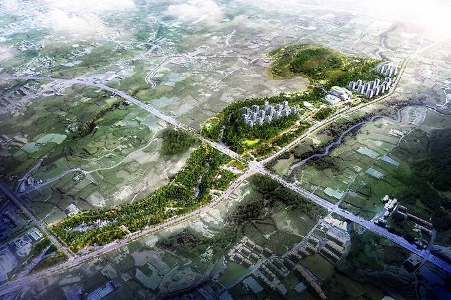 제주시 오등봉공원 민간 특례사업 조감도. 제주도 제공