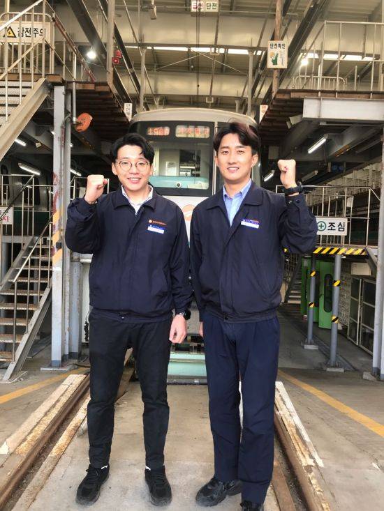 박봉진 기관사(사진 왼쪽)와 정진선 기관사(사진 오른쪽). 사진=광주도시철도공사 제공