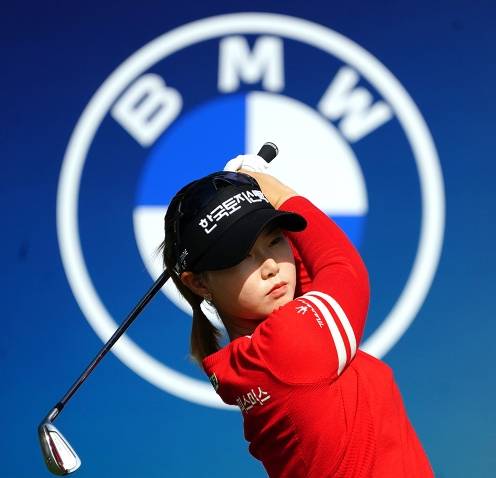 2021년 미국여자프로골프(LPGA) 투어 BMW 레이디스 챔피언십 연장전에서 고진영과 우승을 다툰 임희정 프로. 사진제공=BMW 코리아