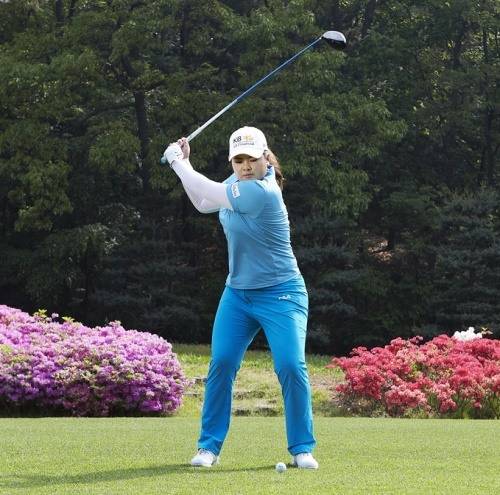 박인비 프로의 드라이버 톱 스윙.