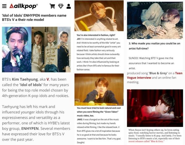 'IDOL of IDOLs' 방탄소년단 뷔, 4세대 K팝 아이돌 대표 롤 모델..'워너비 스타'