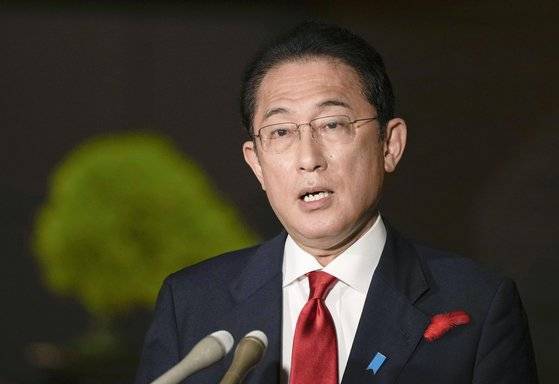 기시다 후미오 일본 총리. 연합뉴스.