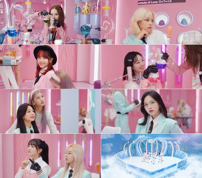 TWICE released the first teaser of the Regular 3rd album title song SCIENTIST (Scientist) music video and gave a special charm.JYP Entertainment posted a video of the music teaser of the title song SCIENTIST of Regular 3 album Formula of Love: O + T=<3 (Formula of Love: O + T=<3) on the official SNS channel at 2 pm on November 9.Those who transformed into love experts of TWICE LOVE LAB (TWICE Love Lab) through the opening trailer earlier showed off their intellectual atmosphere and brilliant visuals in this movie teaser, raising expectations for a comeback.When the door of TWICE LOVE LAB opened, Nayeon, Jung Yeon, MOMO, Sana, Jihyo, Mina, Dahyun, Chae Young and Tsuwi attracted attention with their focus on their research.At the end of the video, when the eggs of the question mark pattern reminiscent of the heart broke, the members held hands with each other as if they had done something, revealing their joyful hearts and raising their curiosity about the complete movie.Here, MOMOs dog Bu appeared as a new steer and many fans smiled.The title song SCIENTIST, which contains TWICEs love formula, has raised the fun of listening to plump lyrics and addictive melodies such as Why do not you study me so much and not Einstein, not so sin or cos?K-pop hit maker Shim Eun-ji has written and boasts a perfection with collaborations of brilliant writers from home and abroad, including producer Tommy Brown, who created hits from leading overseas artists such as Ariana Grande and Justin Bieber, and British singer-songwriter and pop star Anne Marie.