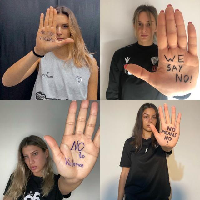 ACPAOK가 지난 25일 '세계 여성 폭력 추방의 날'을 맞아 공개한 캠페인 사진. ACPAOK 인스타그램 캡처