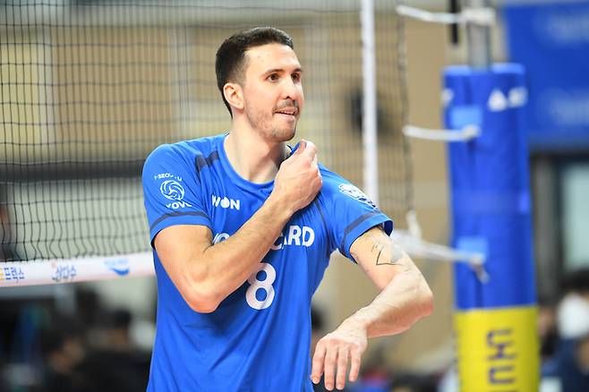 【서울=뉴시스】우리카드 알렉스.(사진=한국배구연맹 제공)