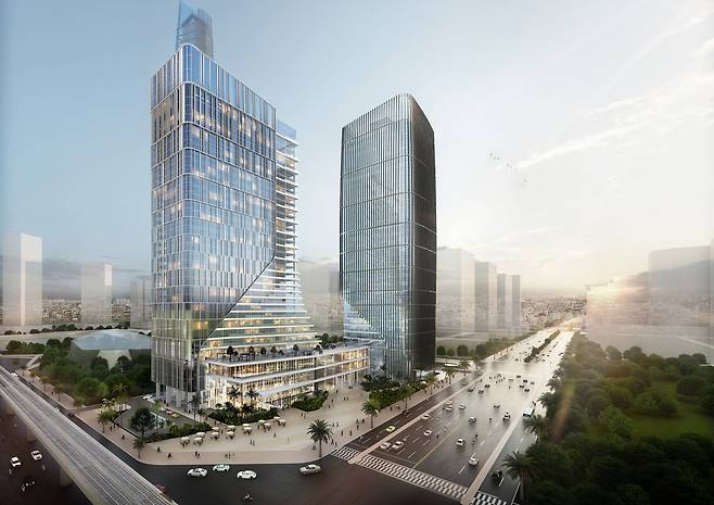 A rendered image of Daewoo E&C’s Starlake City project in Hanoi, Vietnam. (Daewoo E&C)