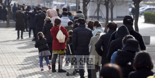 - 코로나19 확진자가 7102명 발생한 9일 서울 서강대역 앞에 마련된 선별진료소를 찾은 시민들이코로나19 검사를 받기 위해 길게 줄을 서 있다. 2021.12.9 박지환기자 popocar@seoul.co.kr