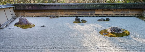 일본 교토의 료안지 '돌 정원'