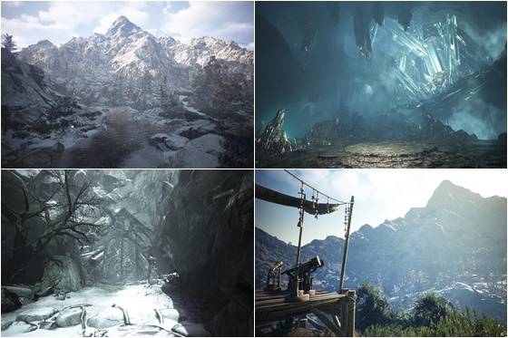 ‘검은사막’에 새로 추가된 지역 ‘끝없는 겨울의 산’.<제공=펄어비스>