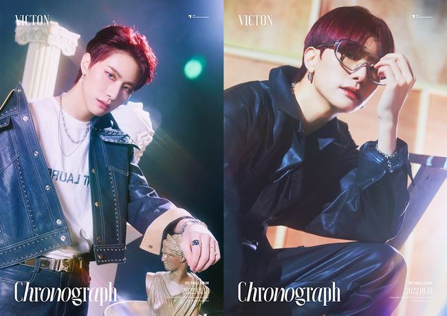 The popular boy group Victon (VICTON) has made a different transformation ahead of its comeback with its new song Chronograph.IST Entertainment, a subsidiary company, released its first personal teaser image of the single 3rd album Chronograph through the official SNS of Vikton.Choi Byung-chan and Kang Seung-sik came out as the first runners to release Victons third single personal teaser image.The two attempted to transform themselves into a different styling, such as a sporty atmosphere and a chic leather jumpsuit in the personal teaser image of the released Chronos version, overwhelming the Sight with a more mature and perfect visual.Earlier, Vikton released a scheduler and track list following the comeback logo motion, raising fans expectations.Victon will unveil a group concept photo, highlight medley, music video teaser, etc., following the personal concept photo, and will heighten the atmosphere before the comeback.Victon will release the new Chronograph in about a year on the 18th and start a big comeback activity.The new song Chronograph means a device that records less than a second, and it is the first album title song to follow Victons three-part time.Production is expected to include a team of talented producers, including Coach & Sendo, who worked with TVXQ, Shiny and Espa.Vikton, who debuted in 2016, succeeded in making a brilliant re-leaping by winning the first music broadcast in his debut three years, and broke his record of self-best in the sound recording - the record through his first full-length album in January last year.Victon, which is showing off its strength as a mainstream group due to a resilient upward trend, is expected to continue its breathtaking move by confirming its comeback from the beginning of the year 2022 on January 18th.Meanwhile, Victons new song Chronograph will be released on the main music site at 6 pm on the 18th.IST Entertainment