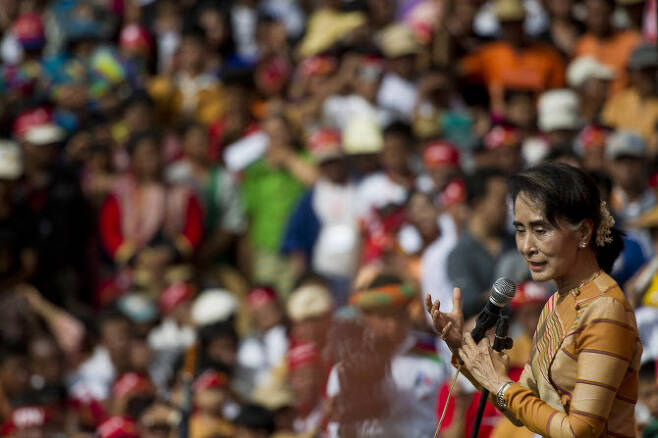 아웅산 수치 미얀마 국가 고문. (사진=AFP)