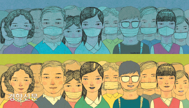 ‘코로나 블루’ 관련 삽화. 김상민 기자