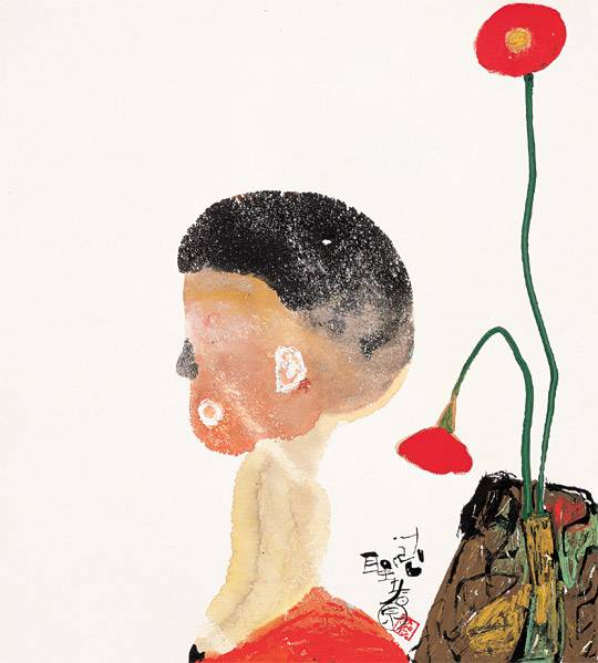 김병종, 어린성자, 68×62㎝, 종이에채색, 1987.