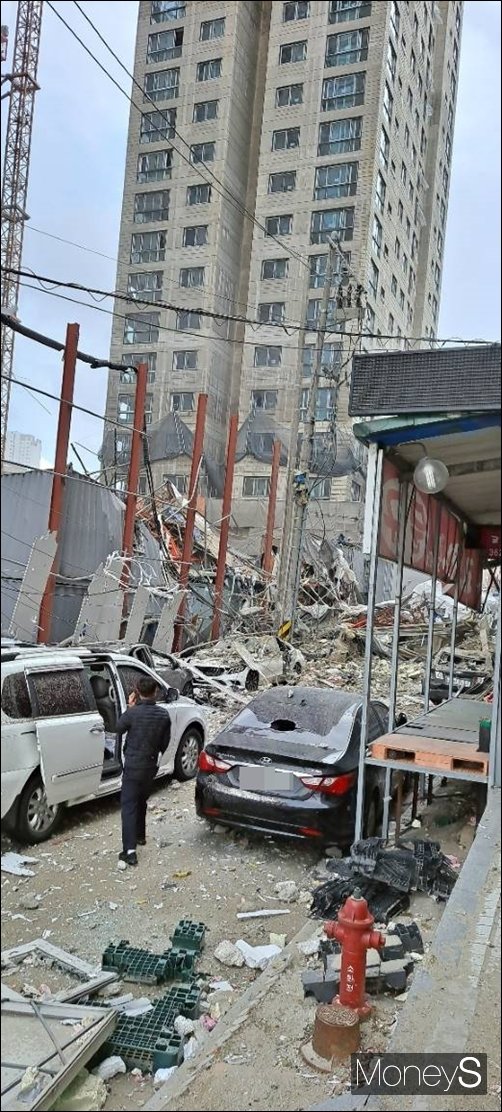 지난 11일 붕괴된 광주 서구 화정동 현대아이파크 공사 현장/사진=머니S DB.