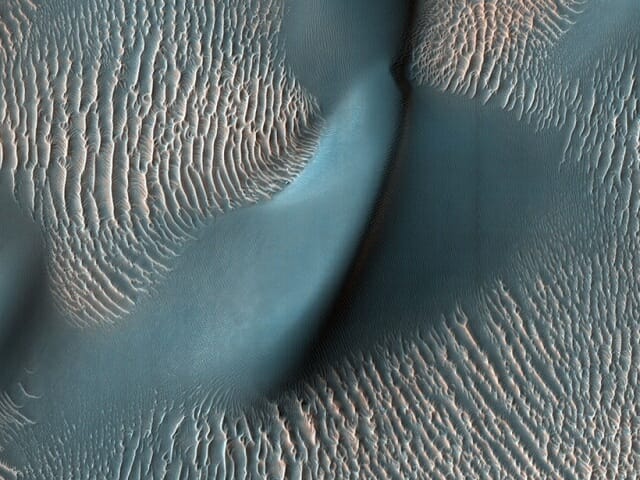 작년에 관측된 화성 적도의 메가리플 현상 (사진= NASA/JPL/애리조나대)