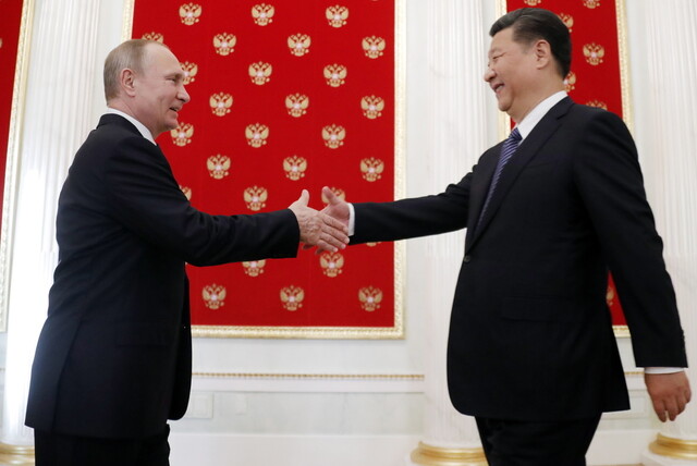 2019년 6월6일 러시아 모스크바에서 정상회담을 연 푸틴 대통령고 시진핑 중국 국가주석.모스크바/타스 연합뉴스