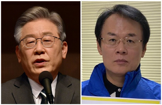 이재명(왼쪽) 더불어민주당 대선 후보와 이상이 제주대학교 교수. <이상이 페이스북, 연합뉴스 />