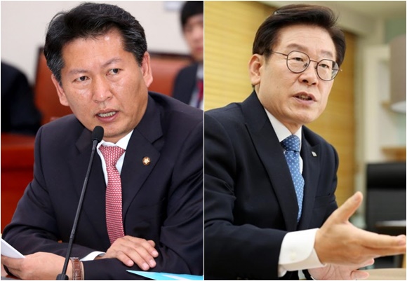 정청래 의원, 이재명 대선후보 - 연합뉴스