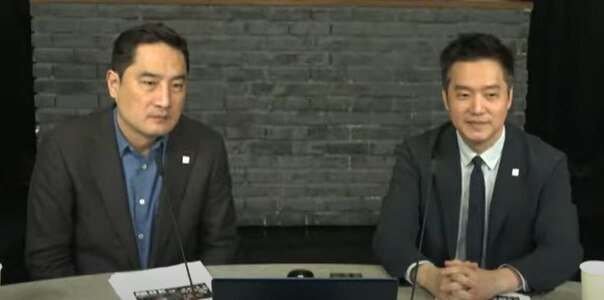 강용석 변호사(왼쪽)와 김세의 가로세로연구소 대표./유튜브