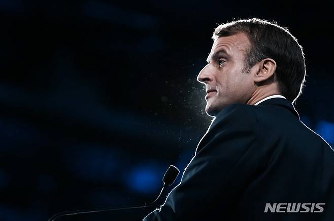 [파리=AP/뉴시스] 에마뉘엘 마크롱 프랑스 대통령.