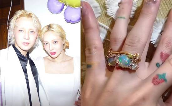 Singer DAWN Proposes to Lovers HyunaDAWN posted a short video on her Instagram page on Thursday, with the caption: MARRY ME? (Will you marry me?).The video released by DAWN showed DAWN with the same Ring on top of Hyunas hand with colorful jewelled Ring.He also posted a picture of each of the mysterious Rings in the shell case.Hyuna responded of course yes as she posted a video posted by DAWN on her Instagram account, proposal.In addition, with diamond-shaped emoticons, Thank you, thank you and always thank you, he expressed his affection for DAWN.Meanwhile, Hyuna and DAWN are in public love after admitting their devotion in August 2018.The two signed an exclusive contract with Pination, which was founded by singer Psy in 2019, and made a solo comeback in November of the same year, showing Flower Shower and Money respectively.In September last year, he released his album 1 + 1 = 1 and worked together as a title song Ping Pong.