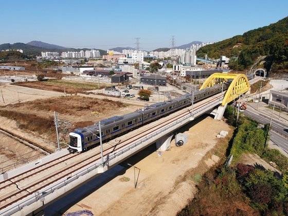 남양주 왕숙지구 지나는 4호선 진접선. / 사진=국가철도공단 제공