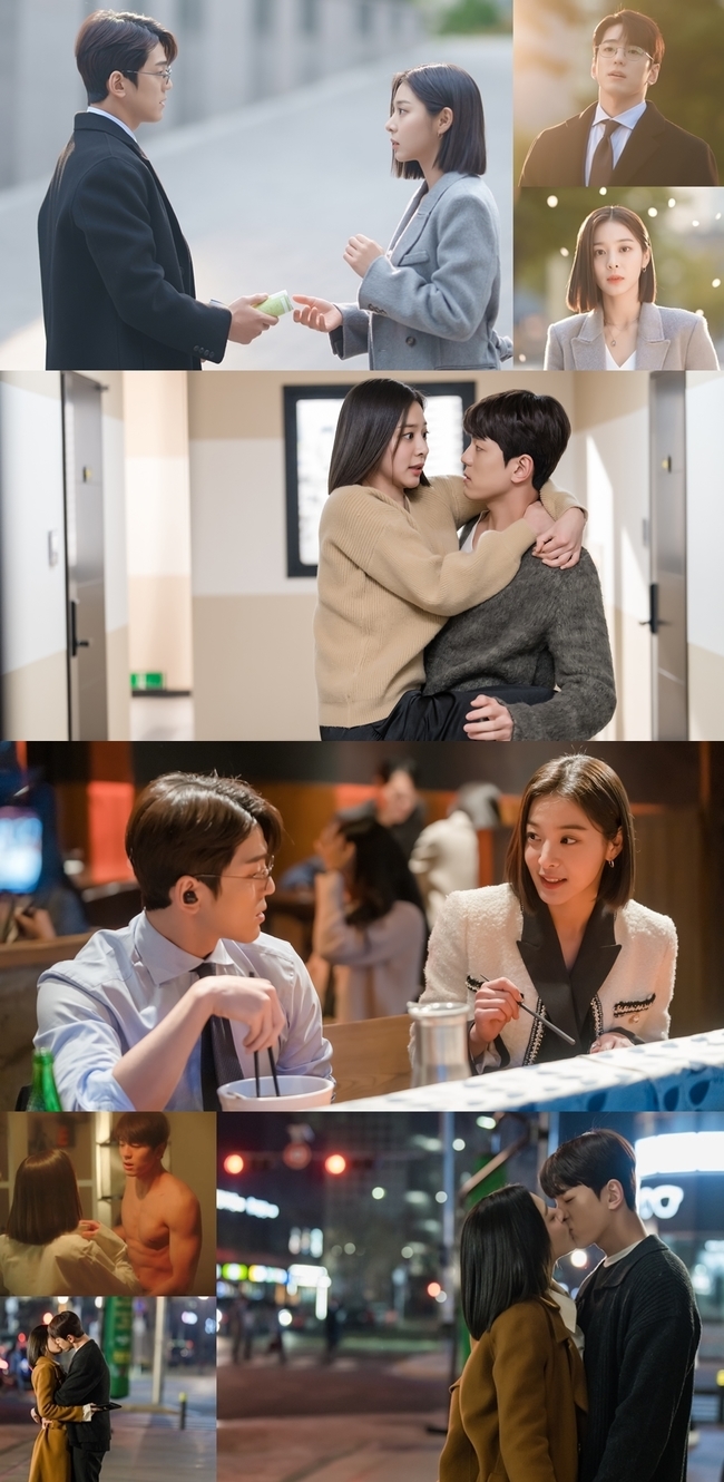 The romance between Kim Min-kyu and Seol In-ah also broke out.SBS monthly drama In-house Match (playplayplay by Han Sul-hee, Pyo Bo-hee/director Park Sun-ho) is an office romance full of thrills by face genius president Kang Tae-moo (played by Ahn Hyo-seop) and a match-up woman employee Shin Ha-ri (played by Kim Se-jeong).The audience rating is on the rise thanks to the pleasant and exciting romance of Ahn Hyo-seop and Kim Se-jeong.In-house match is loved by Kim Min-kyu and Seol In-ah couple following Ahn Hyo-seop and Kim Se-jeong, and is gathering topics.In the last seven or eight episodes, the cars Sung Hoon (Kim Min-kyu) and Jinyoung (Sul In-ah), who had drawn the line, finally crossed the line, confirmed their minds, and burst into a hot romance.I looked back at the romance scenes of Chung Hoon and Jinyoung, which captivated viewers with another charming adult Kemi with the main couple.▲ Destiny First Meeting I found it, my loveJinyoung, the only daughter of a chaebol, dreamed of fateful love and sent her friend Shin Hari to the confrontation that came to her.Since then, Jinyoung has met Sung Hoon in front of a convenience store.The CG effect of flowers scattered along with the appearance of Jinyoung Seo, who says I found it, my love, decorated their fateful first meeting.Jinyoung thought that it was only at first sight, but then the tea Sung Hoon was also attracted to Jinyoung Seo by turning out to be a reversal and thrilling viewers.▲ Do you want to cross this line?The reunited teas of the neighborhood, Sung Hoon and Jinyoung.But as secretary of Kang Tae-moo, Cha Sun drew a line saying that he could not have a good relationship with Jinyoung, who was twisted against each other.Jinyoung took revenge for the childish line drawing, saying to the tea Sung Hoon, Do you want me to cross this line?When the food was passed on to Sung Hoon, Jinyoung took an over-action to drink Kim, saying that he was sorry for crossing the line.The line is drawn and the childish fight is fought, but the appearance of Jinyoung Seo, who is running with fuss, made viewers laugh.▲ A surprise kiss made in drunkenness, and a hot night (hot night)!Chan Hoon caught the Candid Camera killer in Jinyoung, and they got closer.After the Candid Camera incident, Jinyoung, who was afraid to go to the bathroom, showed up in front of the car Sung Hoon running out of the physiological phenomenon.Jinyoung, who was more embarrassed because he was in front of a man who loves him.The Chinese had comforted the Chinese, and the Chinese had a surprise kiss on the Chinese, and the Chinese had a good line.The tension of the two people who spent a hot night warmed the house theater.▲ Announcement of nullity at night  More burning glasses kissBut Jinyoung did not remember the night with Sung Hoon, drunk, and declared that the night before would be null and void.Ill make sure you dont forget, said Sung Hoon, who misunderstood the book, but soon found out what was happening in Jinyoung and kissed him hotly.Viewers reacted hotly to the reversal of the car Sung Hoon, who took off the glass and led the kiss.The car that crosses softness and sexy and the wrong and charming Jinyoung. The burning adult Kemi made by the two was thrilling.