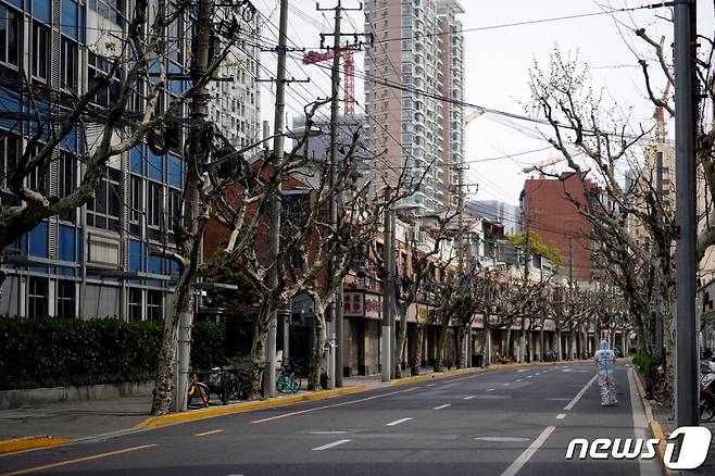 중국 상하이에 봉쇄령이 내려졌다. © 로이터=뉴스1 © News1 정윤영 기자
