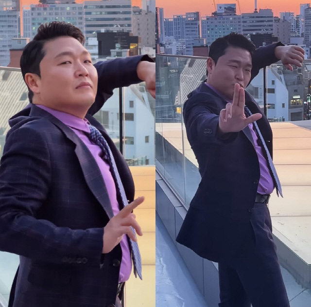 Singer PSY has delivered a pleasant recent situation.On the 6th, PSY posted an article and a video on his instagram called the PSY next door.In the video, PSY appears surprised when someone opens the rooftop door, looking at the camera and making a playful look. Above all, the belly fat that is exposed on the suit line takes away the attention.Last year, I was a little bit fat and I heard the reaction that I do not manage my body.In the atmosphere that originally returned to visuals, Noh Hong-chul laughed with a comment saying, Nowadays, I am more like a brother. A self-management wizard.Meanwhile, PSY is the head of Pination and announced the first boy group TNX debut in May.