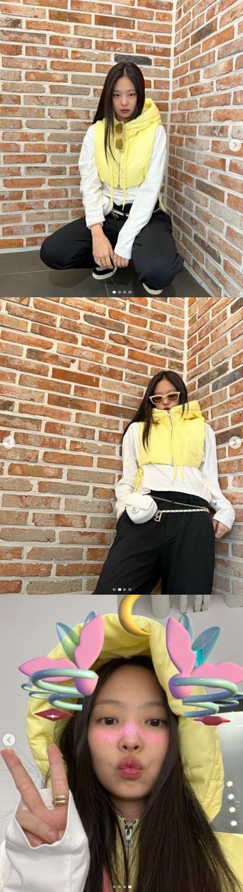 BLACKPINK Jenny Kim flaunts cutenessJenny Kim posted an article and a photo on her instagram on the afternoon of the 5th.Inside the picture is his appearance of a hip fashion.Sweggy pose, Jenny Kim added a chic charm with a dotty look.In another photo, he was seen standing against the wall.In addition, Jenny Kim also unveiled a lovely charm selfie taken using a filter.He had his lips out, and he had a cute, cute charm, and he had a nice, sleek look.
